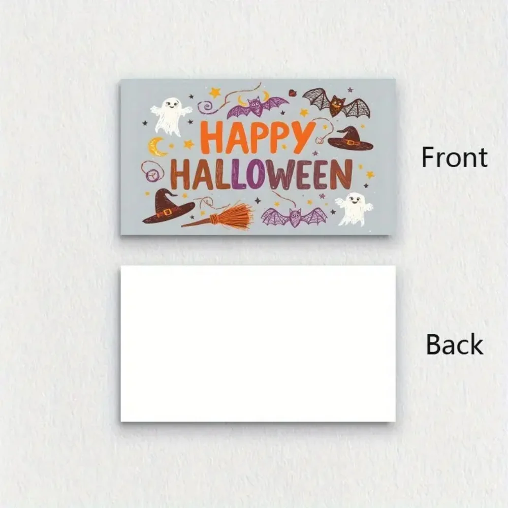 60 thank you glossy Halloween cards 3.5x1.9